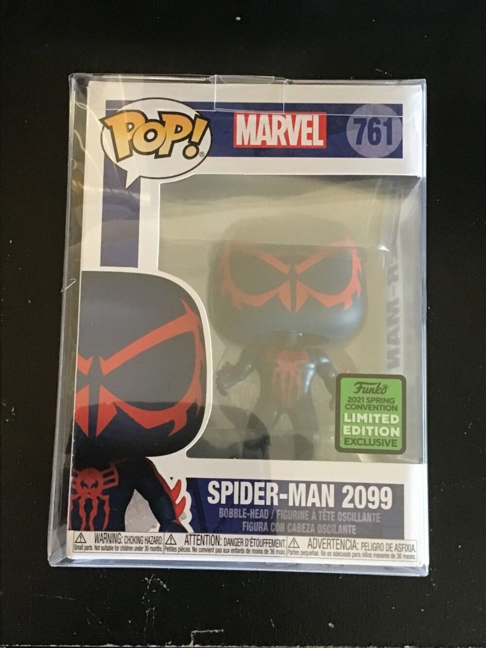 Funko Pop Marvel Spider-Man 2099 #761 2021 Spring Convention Exclusive w/Protec